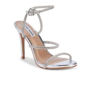 STEVE MADDEN Wedding Ulani Embellished Metallic Stiletto Heels